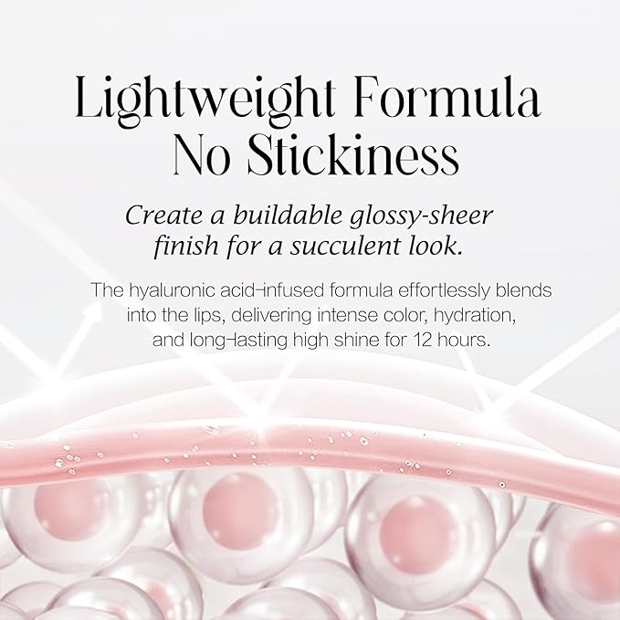 CARSLAN Flood Kissed Lipstick, Hydrating Lip Color Makeup, Natural Lip Gloss Finish with Hyaluronic Acid Formula, Shiny, Smooth, W04