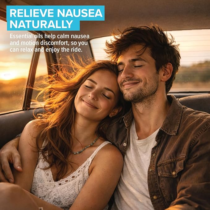 MOXE Nausea Nasal Inhaler Sticks, All Natural Essential Oil Blend, Ginger, Cardamom, Peppermint, Sweet Orange, Upset Stomach, Headaches, Easy-to-Use Portable Aromatherapy, Made in USA, 1 Pack