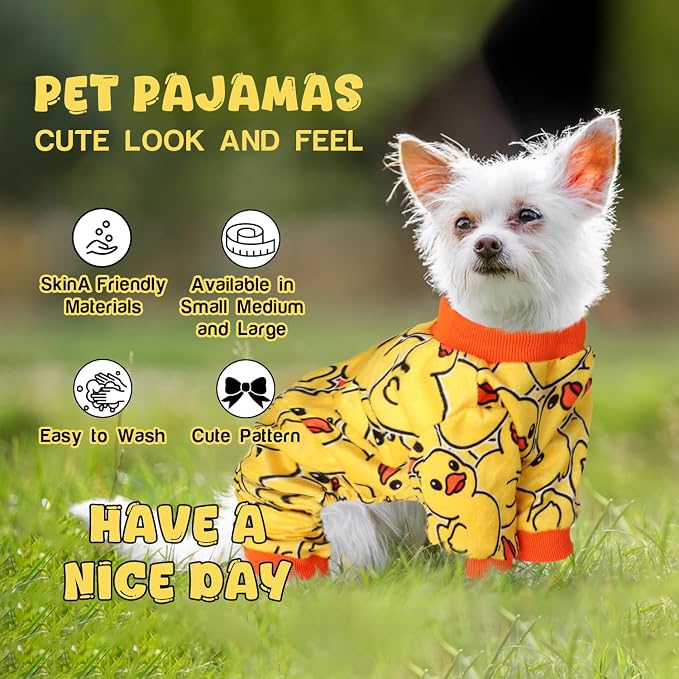 4 Pack Dog Pajamas Soft Lightweight Dog Recovery Suit Onesie Clothes for Small Medium Female Pet Boys Girls Dogs