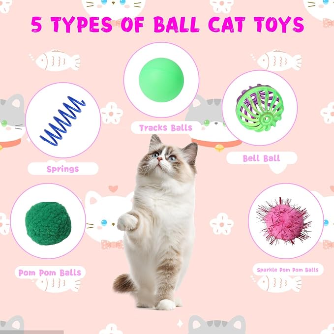 Cat Toys for Indoor Cats 40 PCS Kitten Toys