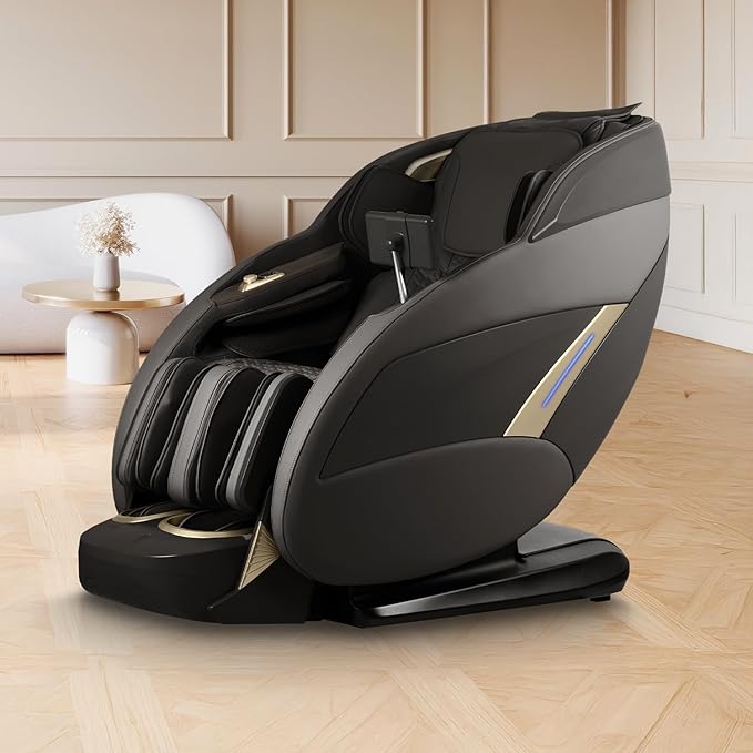 Titan 4D Endor l 4D Massage Roller l Full Body Massage Chair l Body Scan Technology l SL Track l 3 Stage Zero Gravity Reclining l Space Saving l Bluetooth Speakers (Brown)