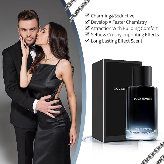 Men's hypnotic perfume, men's eau de toilette, (Philo_mone) fresh, warm, unique, rich fragrance 1.7 Fl Oz/50 ML Holiday Gift long-lasting fragrance spray, portable cologne perfume,