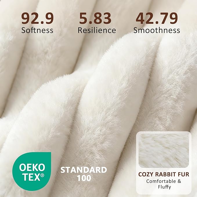 Dog Bed for Large Dogs, Orthopedic Dog Beds Washable with Removable Cover, Extra Thick Crate Bed Pet Mat with Shredded Chopped Foam & Anti-Slip Bottom, 35"x23"x4", Cream