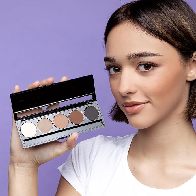 Juwel Cosmetics Eye Shadow Palette, Talc-Free Highly Pigmented Pressed Powder, Eye Makeup Palette that Blends Perfectly, 5 Shades of Paraben-Free and Sulfate-Free Eyeshadow, Hidden Gems