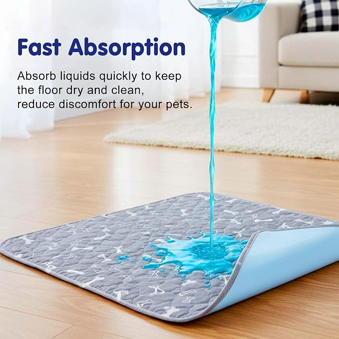 Pee Pads with Pheromones, Elite Pads for Cats, Washable Pee Pads for Dogs, Leak-Proof & Anti-Slip Pet Training Pad for Home & Travel (Brown-A, L: 31.5" × 27.6")