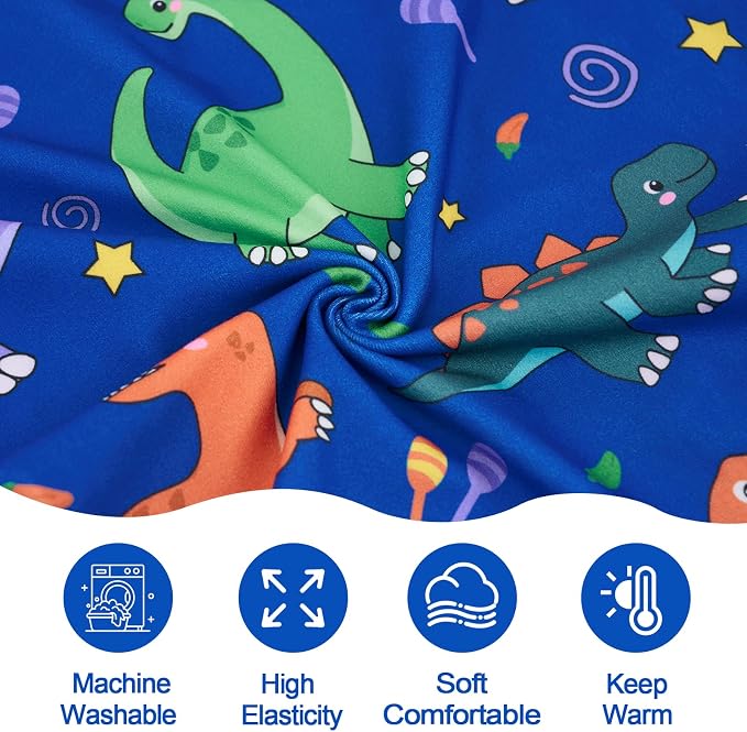 XPUDAC 2 Pack Dog Pajamas for Large Sized Dog, 4-Way Stretch Soft Dog Onesie Lightweight Warm Pet Clothes Jammies for Large Breeds Dinosaur Print, 5XL