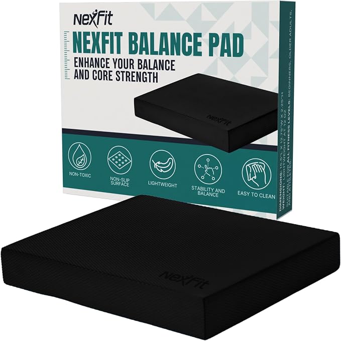 High-Density Balance Pad - Durable TPE Foam Balance Pad Physical Therapy, Foam Exercise Pad with Non-Slip Surface, Lightweight for Home & Gym Workouts, Core Strength & Balance Enhancement