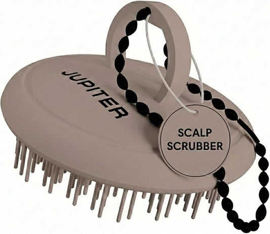 Jupiter Scalp Exfoliator - Scalp Massager Tool for Wet & Dry Hair - Ergonomic Detangler Brush - Dandruff Comb & Scrub to Remove Dandruff & Buildup and Support Circulation - Purple