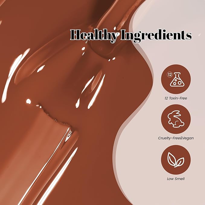 YTD Likomey Caramel Brown Gel Nail Polish,15ml Salon Home DIY Manicure and Pedicure Fall Winter Soak Off UV Color Varnish,CS471