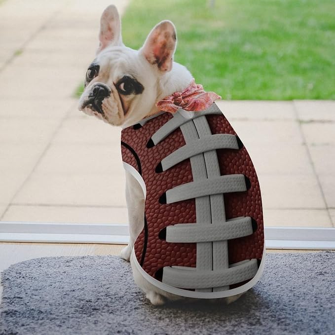 Dog Soft Breathable Clothes Cat Fashion Shirt Pet Cool Football Cute Tank Tops T Shirt