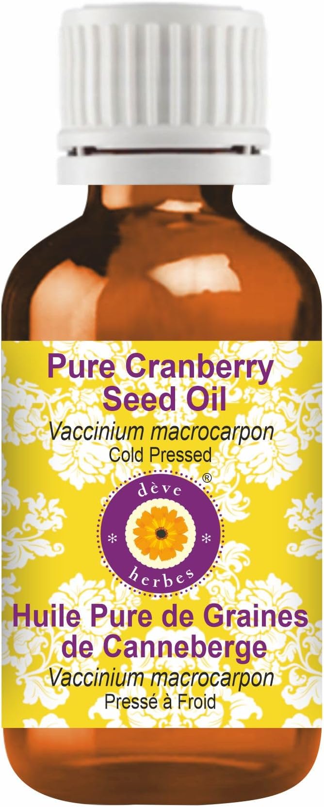 dève herbes Pure Cranberry Seed Oil (Vaccinium macrocarpon) Cold Pressed 15ml (0.50 oz)