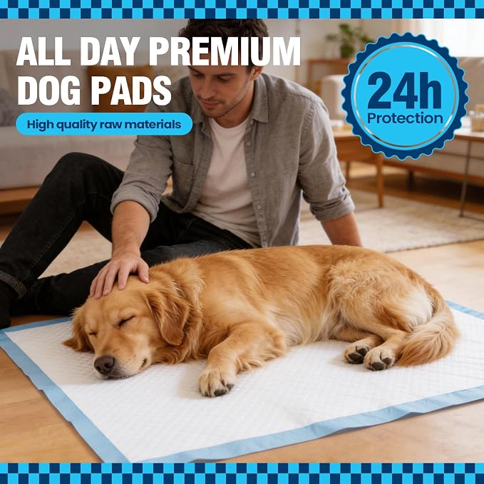 VJJ Puppy Pads XL 30"x35", 50 Count Disposable X-Large Potty Pads, Pee Pads for Dogs Large for Doggie&Cats, Dog Pee Pads Extra Large for Indoor, Outdoor Use