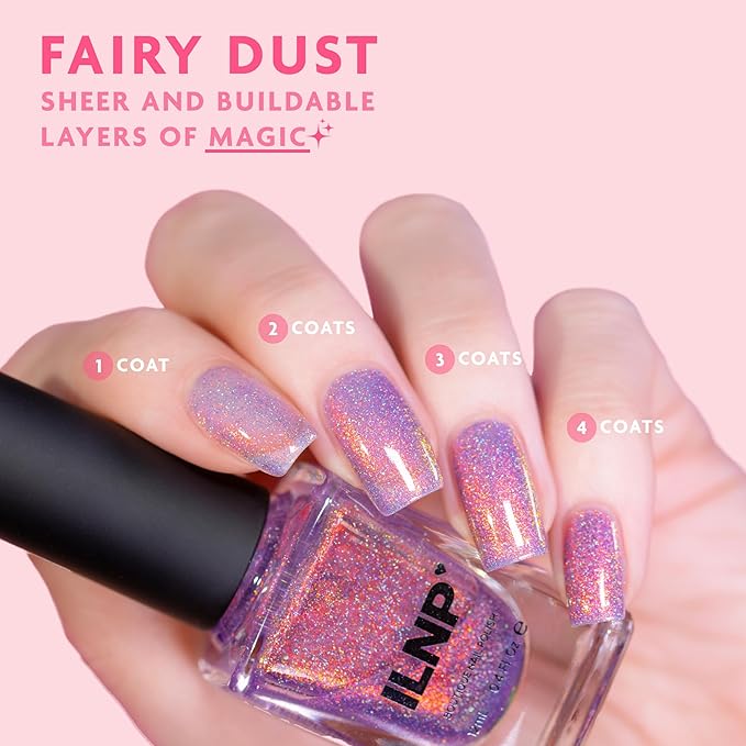 ILNP Fairy Dust - Magical Violet Holographic Jelly Nail Polish