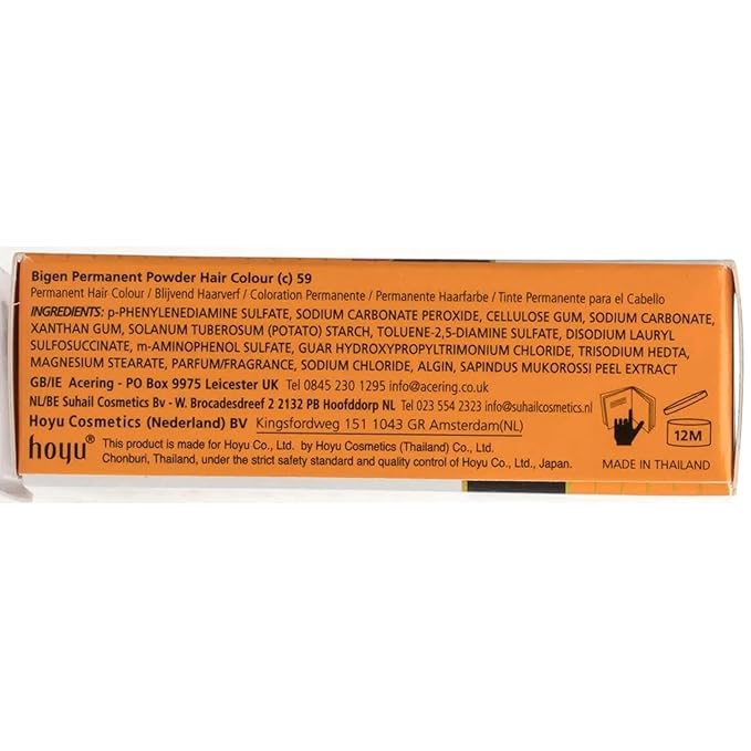 Bigen Permanent Powder Hair Color 59 Oriental Black 1 ea (Pack of 4)