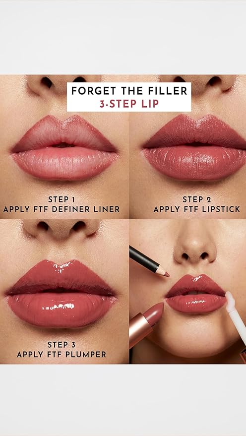 Lawless Women's Forget the Filler Lip-Plumping Line-Smoothing Satin Cream Lipstick, Wedding Day, Pink, 0.1 Ounce