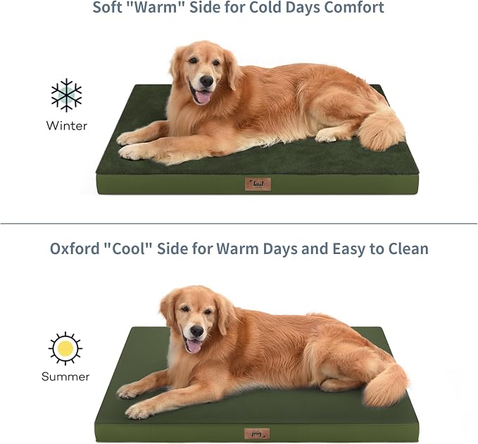 Waterproof Orthopedic Dog Crate Bed for Small Dogs & Cats | Egg Crate Foam, Fits 24x18 Crates, TPU Waterproof Layer, Machine Washable 1680D Oxford Cover, Small Pets Up to 20 lbs