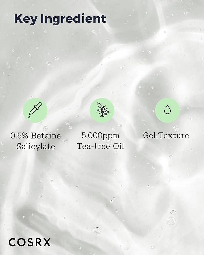 COSRX Low pH Good Morning Gel Cleanser 1.7 fl.oz / 50ml | TSA Approved Travel Size Mild Face Cleanser | Korean Skin Care for Acne Prone Skin, PH Balancing, Anti Acne, Breakouts Treatment