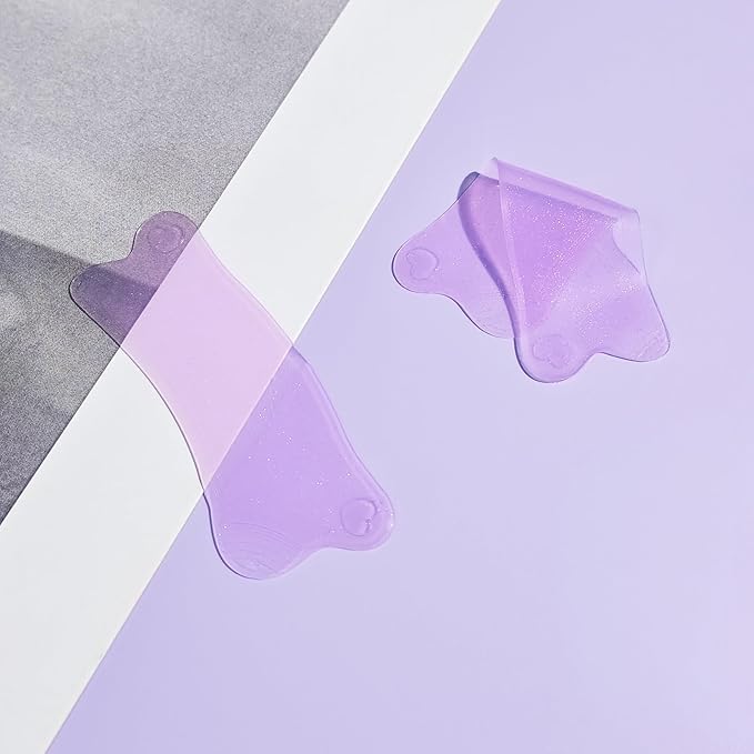 Libeauty Flat Lash Lift Shields, Glueless Ultra-Thin Korean Silicone Softening Pads for No.1 Perm Step Only, Reusable & Self-Adhesive Eyelash Lift Pads for Salon & DIY Home Use 1 Pair