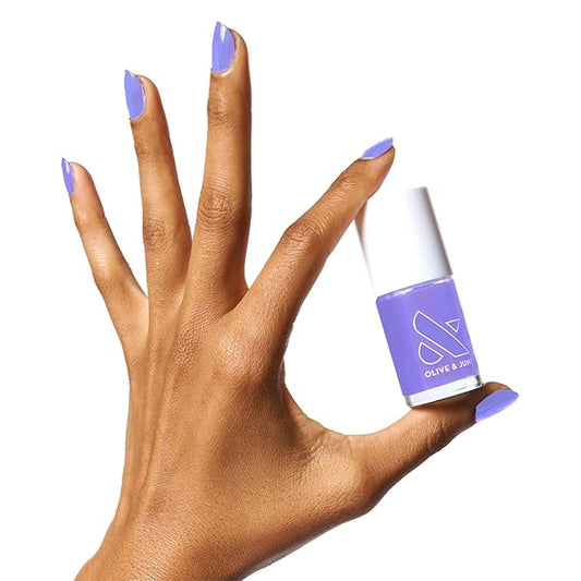 Olive & June Long Lasting Nail Polish | Spring Pastel Nails | Plump Gel-Like Finish No Lamp Needed | Lasts up to 10 days | 15-Free Vegan & Cruelty-Free Chip-Resistant |Bold & Unshaken Bold Purple