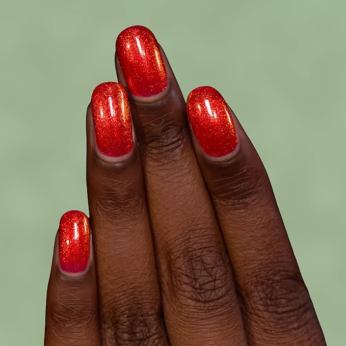 ILNP Melody - Fiery Orange Shimmer Nail Polish