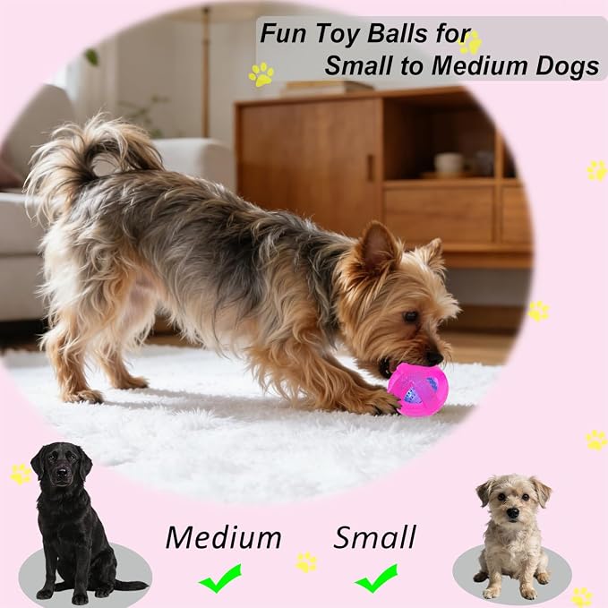 Indestructible Dog Balls 3.5 Inch Tough Chew Toys for Aggressive Chewers
