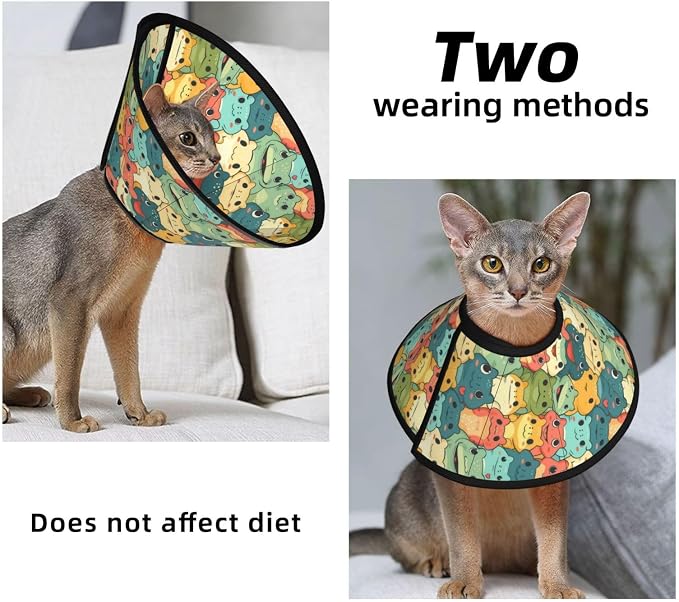 Cartoon Smart Frog for Adjustable Cat Cone Collar