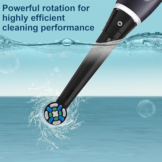 iO Replacement Heads Compatible with Oral B IO 2/3/4/5/6/7/8/9/10 Series Electric Toothbrush,Compatible with Oral B io Series Toothbrush Heads with Medium Bristles,Black