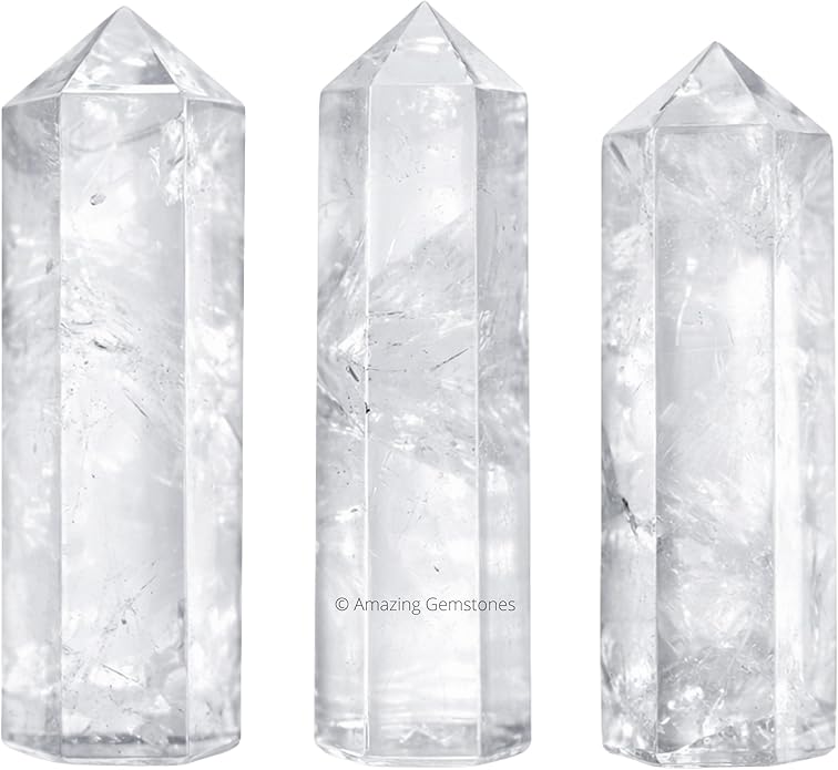 Amazing Gemstone Crystal Points Bulk Healing Crystals & Stones - Premium Single Terminated Healing Wand Point Bulk Crystals for Crafts, Crystal Grid, DIY Work