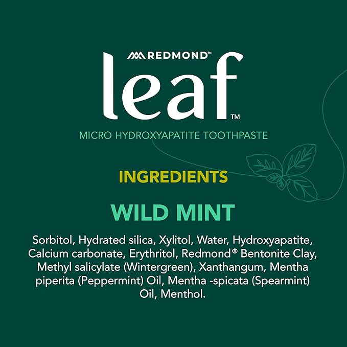 REDMOND Leaf Micro Hydroxyapatite Toothpaste Tube (Wild Mint)