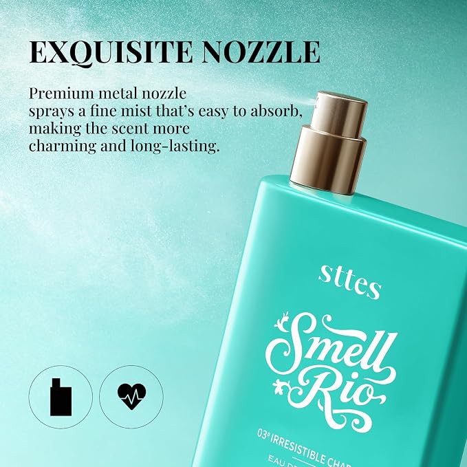 Sttes Smell Rio Perfume 03# (Irresistible Charm) Perfume for Women – Long-Lasting Hair Coconut, Vanilla & Toasted Praline Notes – Sweet Scentual Fragrance Eau de Parfum 100ml (3.4 fl oz)