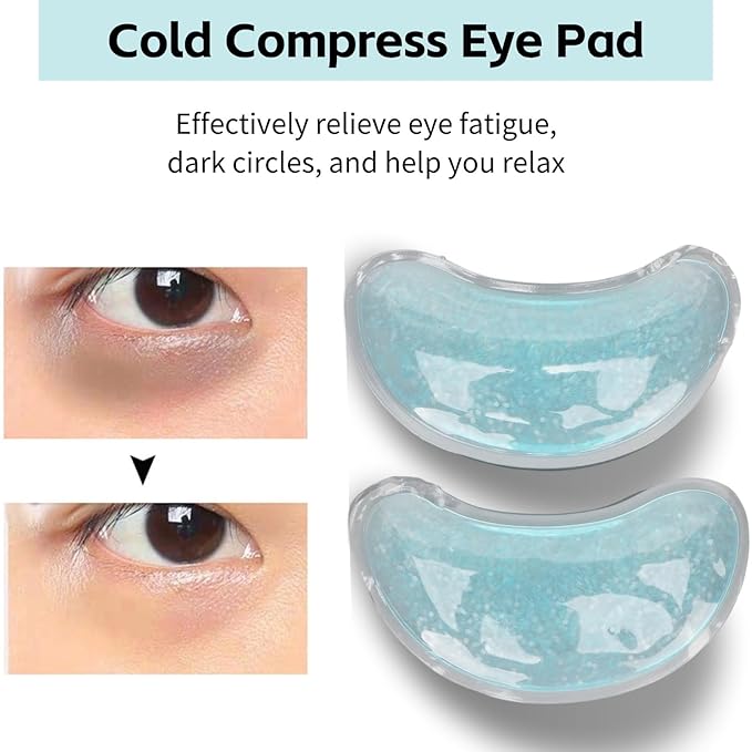 Under Eye Pads,Cooling Gel Eye Reusable Cold Eye for Puffy Eyes, Gel Ice Pack Cooling Eye Pads and Under Eye Patches for Redness and Eye Relax