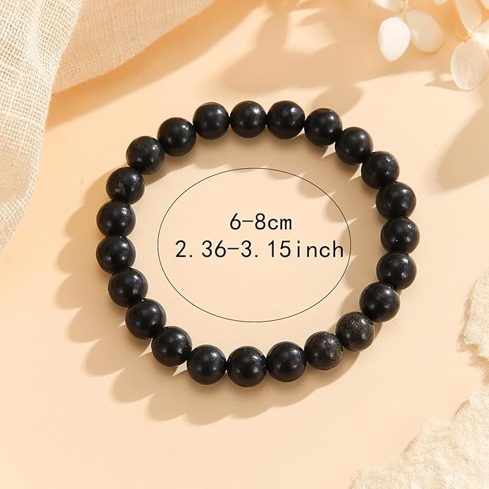 Crystal Vibe 8mm Beaded Bracelets For Women Men - Healing Crystal Bracelet - Adjustable Size
