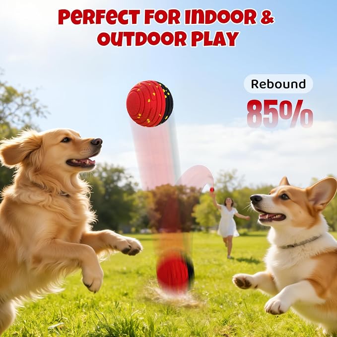 Interactive Dog Toy Ball with Remote Control, Auto Rolling, Bouncing Ball for Dogs, E-TPU Bite-Resistant, Stimulating Moving Dog Toys for Small Dogs, Medium Dogs, Indoor & Outdoor