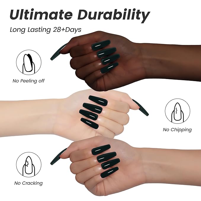 YTD Likomey Dark Emerald Green Gel Nail Polish,15ml Salon Home DIY Manicure and Pedicure Fall Winter Soak Off UV Color Varnish,CS415
