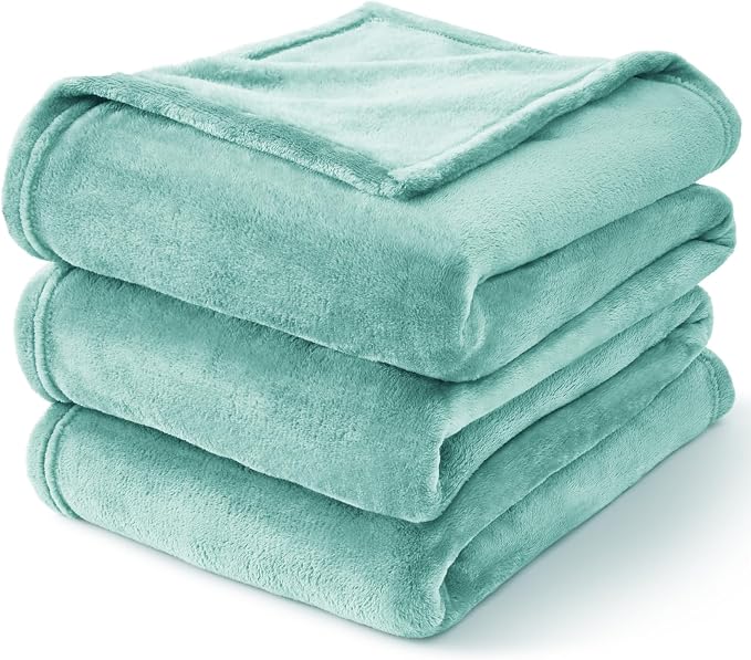 BEDELITE Fleece Blanket Soft Plush Twin Size Blanket Haze Blue 60"x80" | Ultra Soft Fleece, Plush Microfiber, Lightweight Warmth, All Season Comfort, Fade Resistant, Machine Washable, Couch Sofa Bed