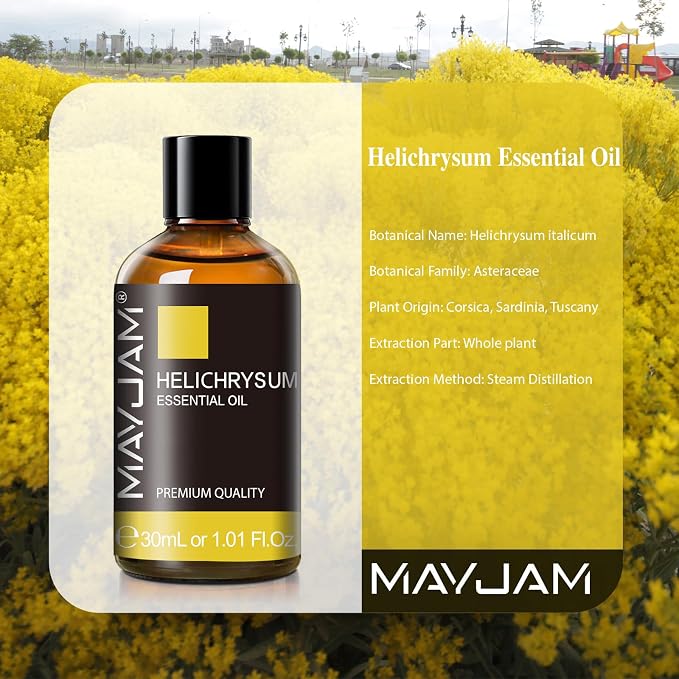 MAYJAM Helichrysum Essential Oil 30ML - 1.01FL.OZ Pure Helichrysum Oil for Soap Candle Making - Essential Oils for Diffusers for Home