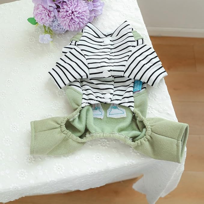 Dog Stylish Overalls Comfortable Puppy One Piece Outfits Summer Bib Overalls for Small Dogs Cute Pet Jumpsuit Onesie Chihuahua Yorkies Birthday Holiday Clothes Costume