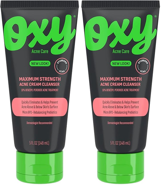 Oxy (R Maximum Strength Acne Cleanser - 5 fl oz Tube (Pack of 2)