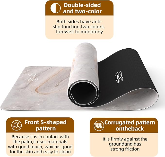 FOLAI Extra Thick Yoga Mat 6mm，pilates mat thick - Non-Slip Exercise Mat for HIIT, Pilates & Home Workouts & Workout with Free Carry Strap