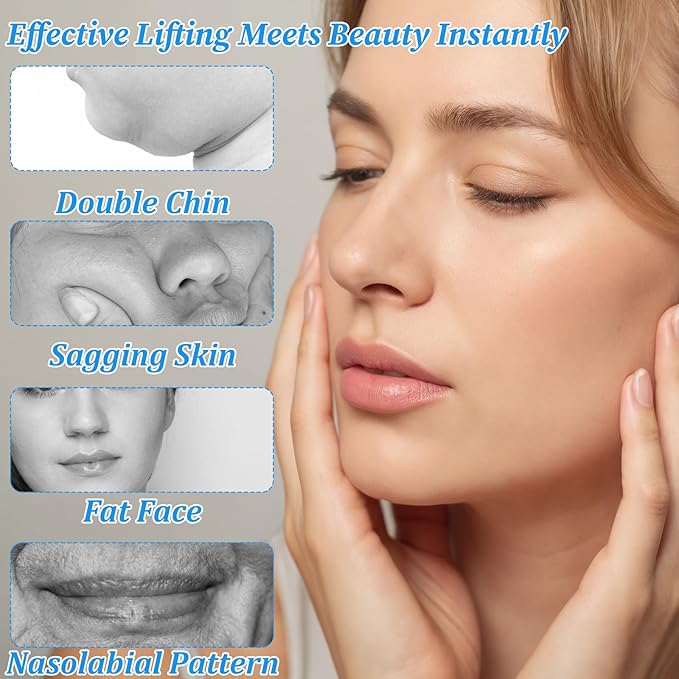 200PCS Face Lift Tape Invisible Instant Lifting Neck Tape Super Thin Breathable Facelift Concealed Makeup Patches for Women Wrinkles Overnight Sagging Skin Jowls Eyes Double Chin