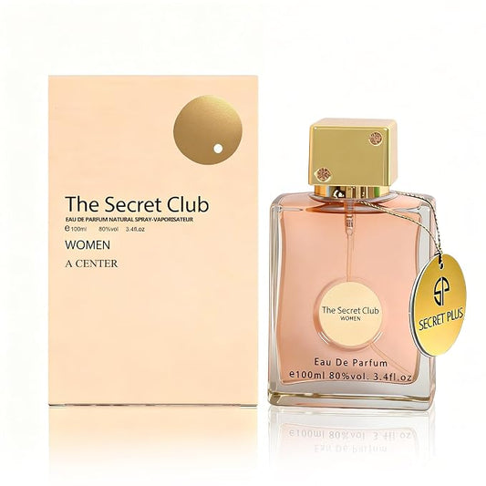 A CENTER The Secret Club Women's Cologne-Style Perfume | 100ml Floral Woody Eau de Parfum | Coconut Tuberose & Musk Scent Gift for Her