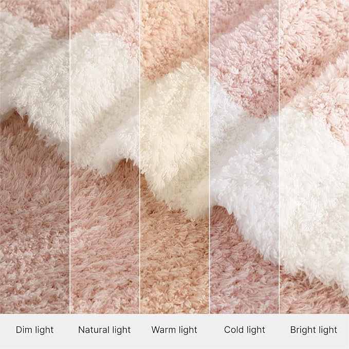 Soft Twin Blanket for Bed-Cozy Warm Reversible Knitted Blankets | Lightweight Fluffy Decor for Women, Mom, Her & Girls, Sofa, Chair, Couch, 60x80in,Cationic Dyeing Pink