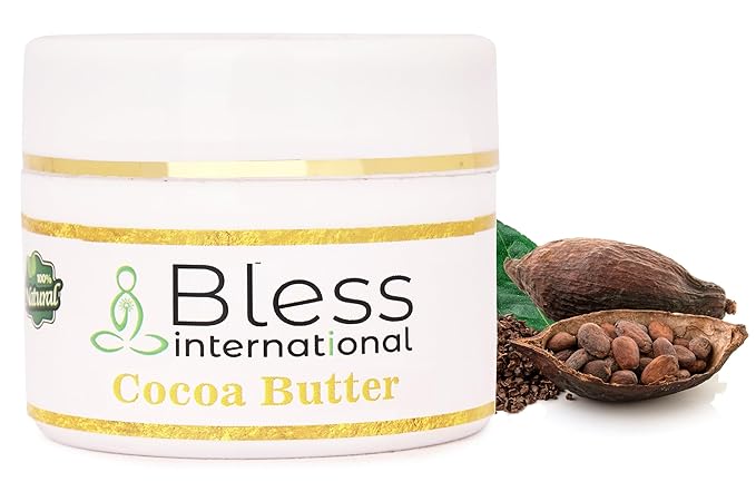 Organic Raw Cocoa Butter 100% Pure,Natural & Unrefined| Skin Moisturizer For Face, Body & Hair| 4 OZ/115 GM Ivory / White Grade A | DIY Creams, Balms, Lotions, Soaps| Softens Dry & Tough Skin