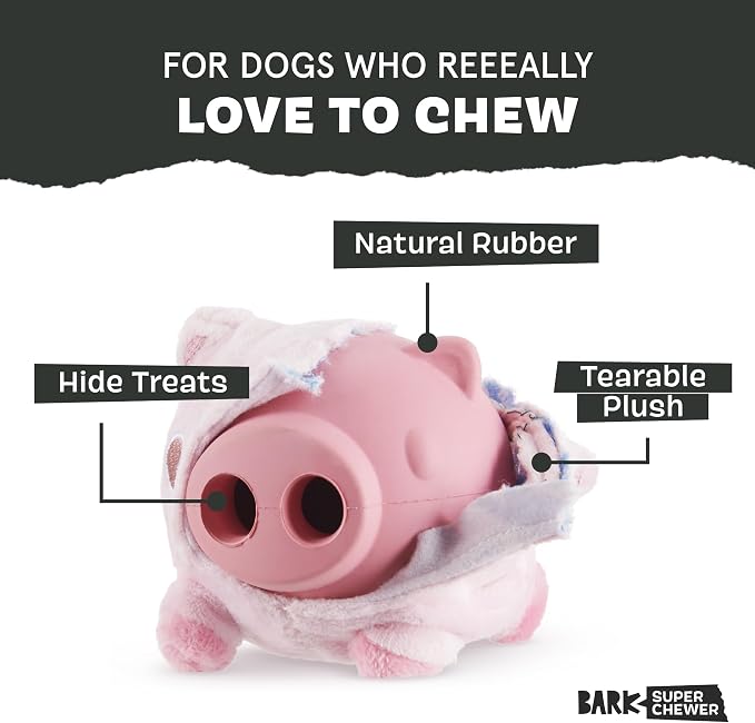 BarkBox Hambone Super Chewer Tough Dog Chew Toy - Toy for Large Dogs