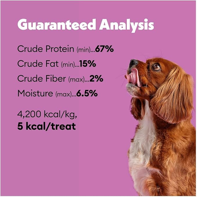 Wiggles and Wags Freeze Dried Salmon Dog Treats, 4 oz, with DN Essentials Bone Shaped Waste Bag Dispenser & Free Roll!
