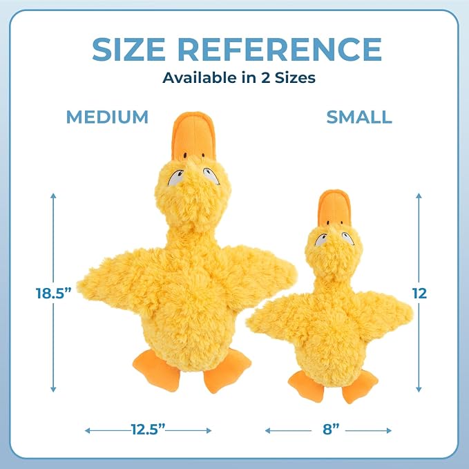 Best Pet Supplies Squeaky Plush Dog Toy - Ducky Doodle, Small | Soft Plush, Squeaks & Crinkles, Perfect for Moderate Chewers, Toss & Fetch Play, Stress & Anxiety Reliever, Ideal Gift Toy