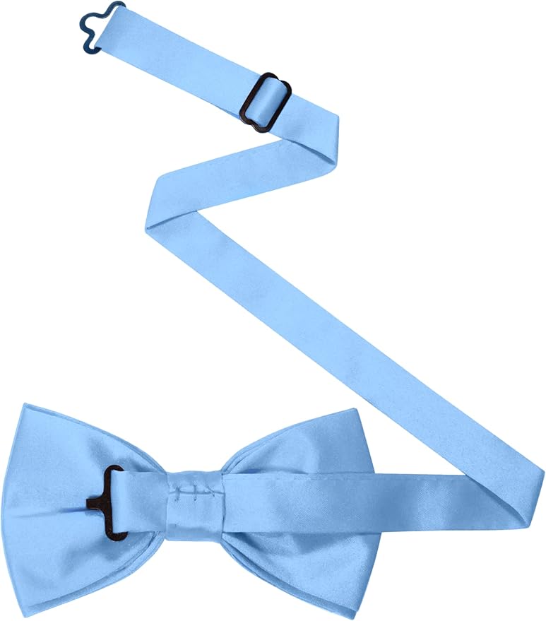 JEMYGINS Solid Color Pre-tied Bow Tie Adjustable Bowtie for Men