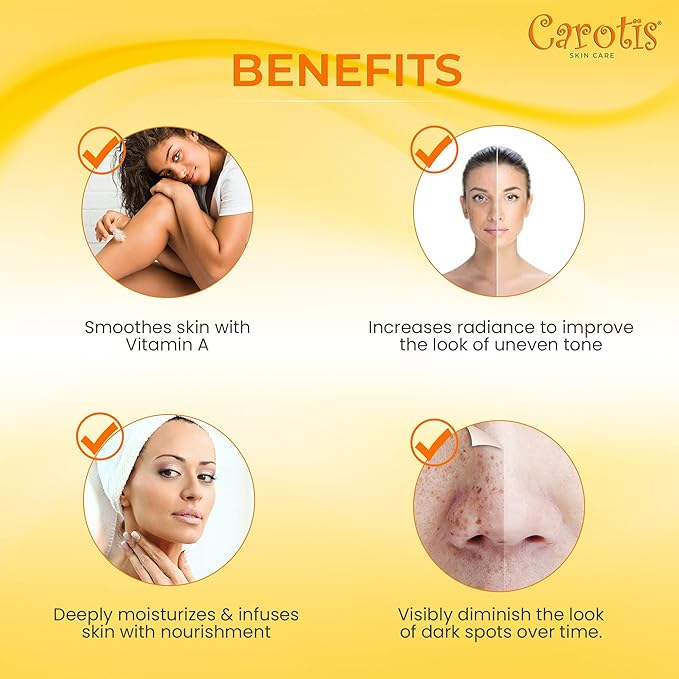 CAROTÏS, Skin Brightening Body Lotion – 17.6 fl oz / 500ml – Helps to Remove Dark Spots, with Shea Butter, Arbutin Complex and Vitamin A