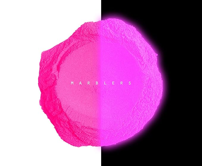 MARBLERS Glow-in-The-Dark Powder [Glow Pink] 0.28oz (8g) | Matte| Dye | Pigment | Non-Toxic | Vegan | Cruelty-Free | Eyeshadow, Nail Polish, Nail Art | Festival, Rave & Party Makeup | Body & Face