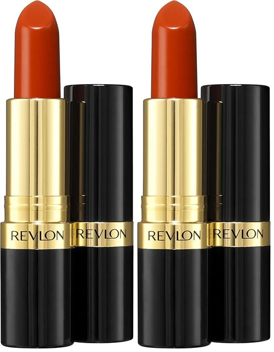 REVLON Super Lustrous Lipstick, Creamy Formula For Soft, Fuller-Looking Lips, Moisturized Feel, 750 Kiss Me Coral, 0.15 oz (Pack of 2)